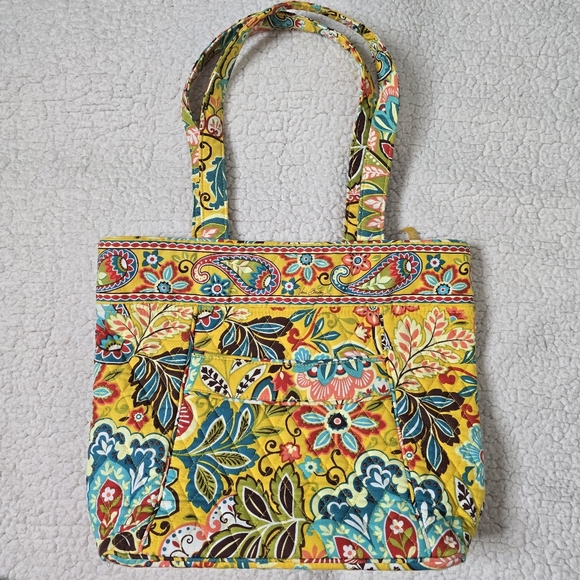 Vera Bradley Provencal Zippered Floral Tote Bag - Picture 1 of 16